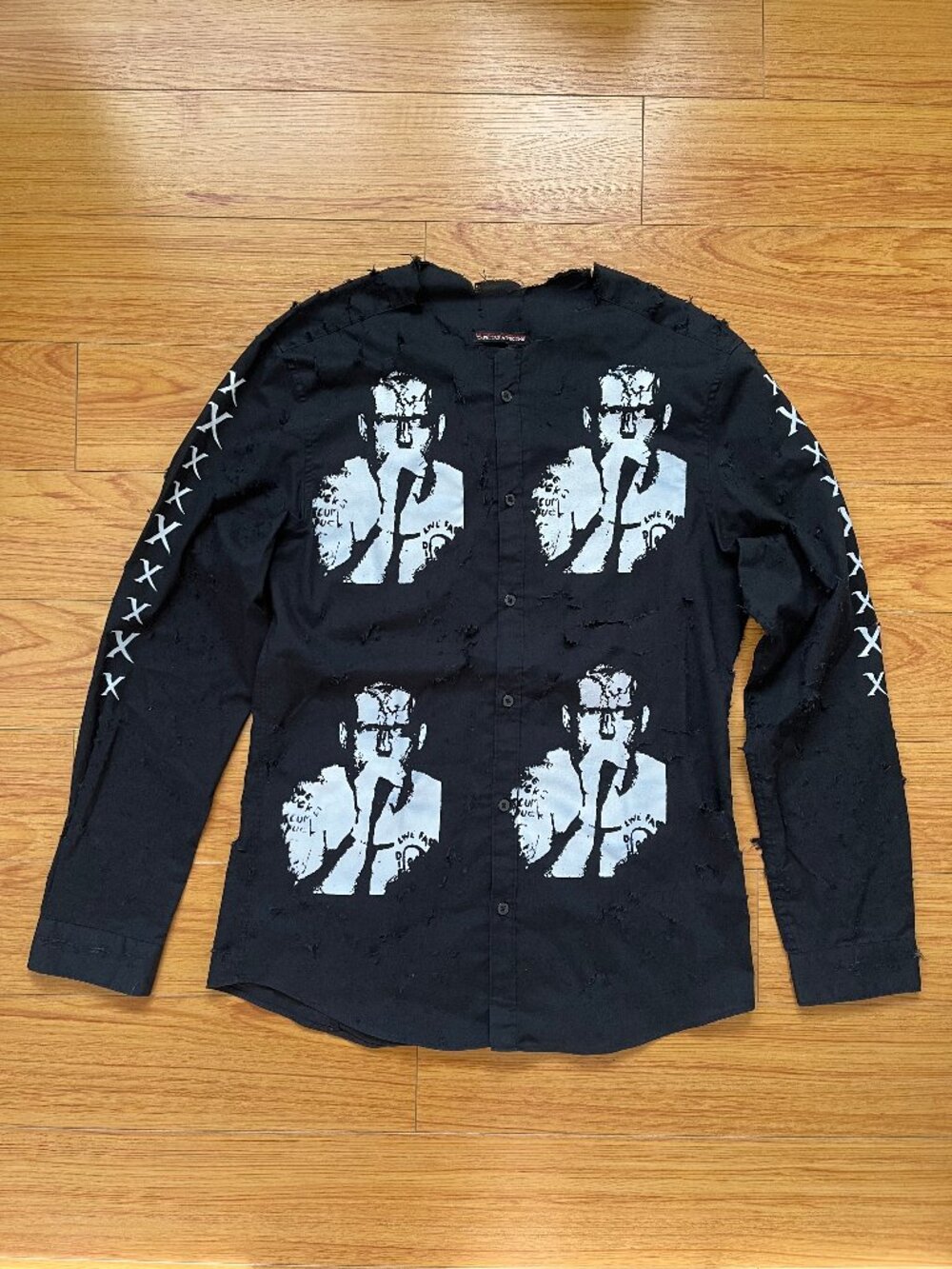 Lil Peep Bogdan Lau Gigi Allen Distressed Button Shirt
